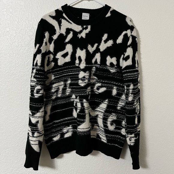 Paul Smith Abstract Print Lambswool Sweater - Picture 1 of 3